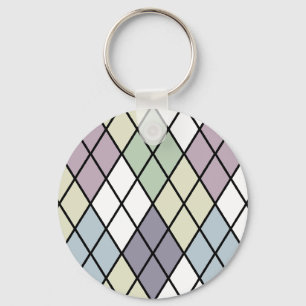 Porte-clés Jacquard des diamants Pastel
