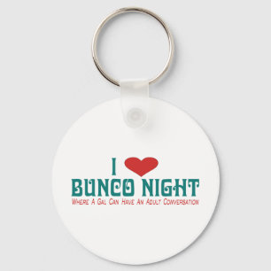 Porte-clés j'adore bunco night