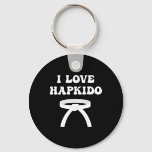 Porte-clés J'adore Hapkido Boxe Asiatique Jiujitsu Kickboxing