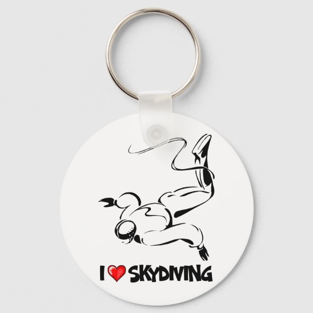 Porte-clés J'adore la Skydiving (Recto)