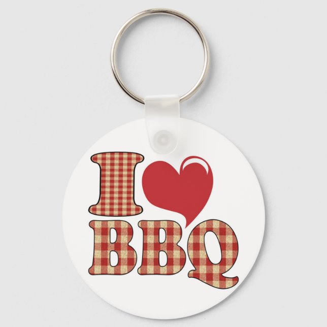 Porte-clés J'adore le barbecue (Recto)