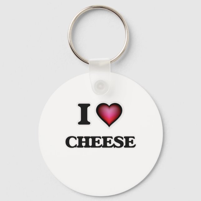 Porte-clés J'adore le fromage (Recto)