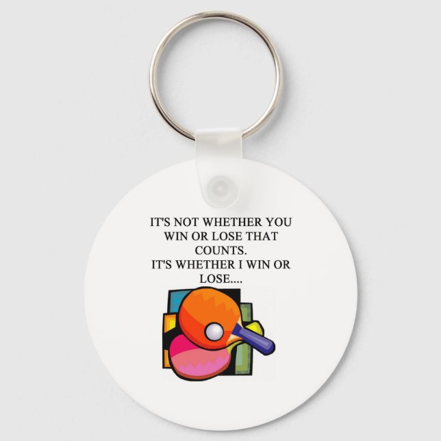 Porte-clés j'adore le ping-pong (Recto)