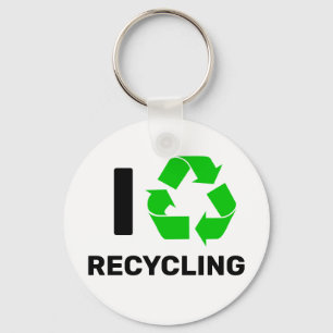 PORTE-CLÉS J'ADORE LE RECYCLAGE