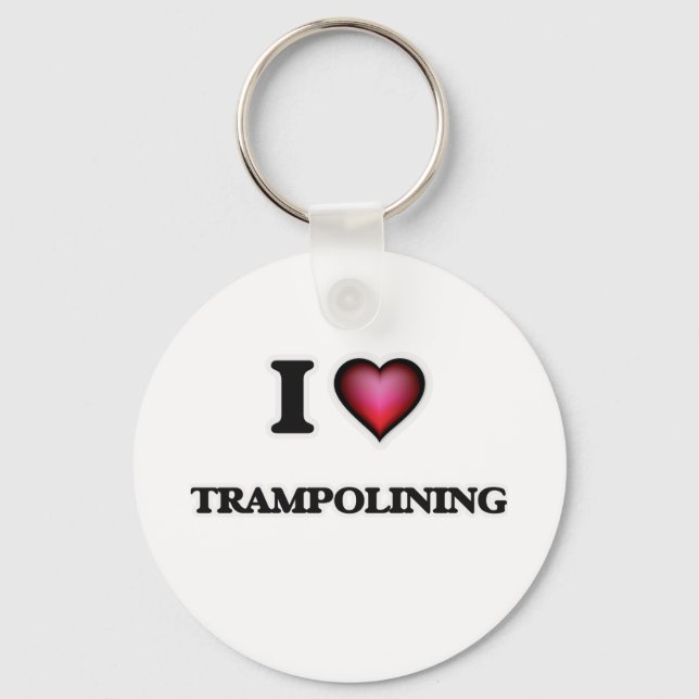 Porte-clés J'adore le trampolining (Recto)