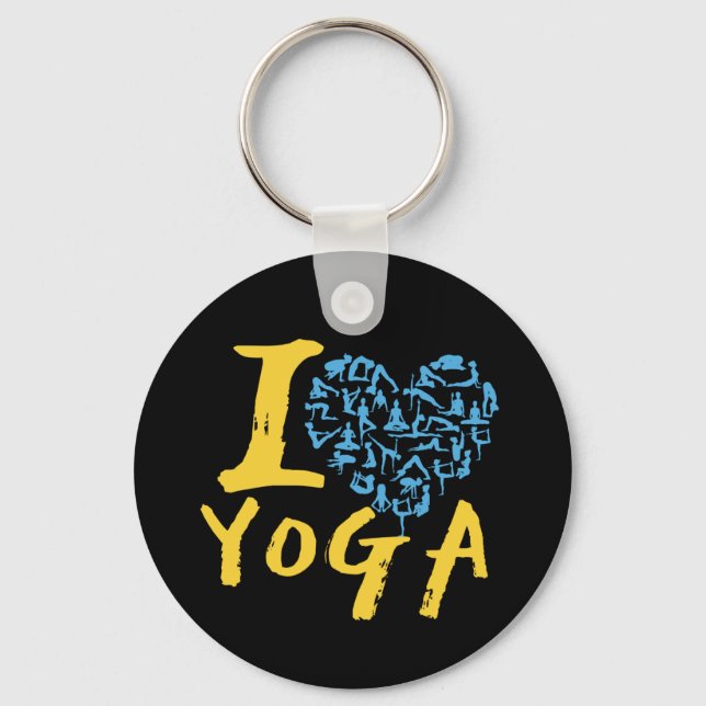Porte-clés J'adore le Yoga  (Recto)