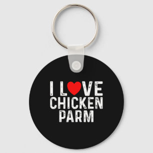 Porte-clés J'adore les amateurs de poulet Parm Lovers drôle d