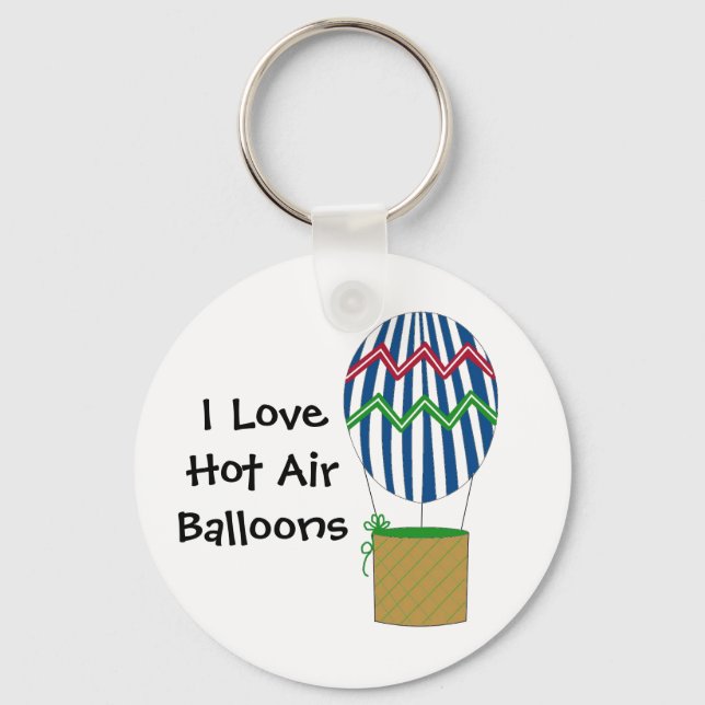 Porte-clés J'adore les ballons à air chaud (Recto)