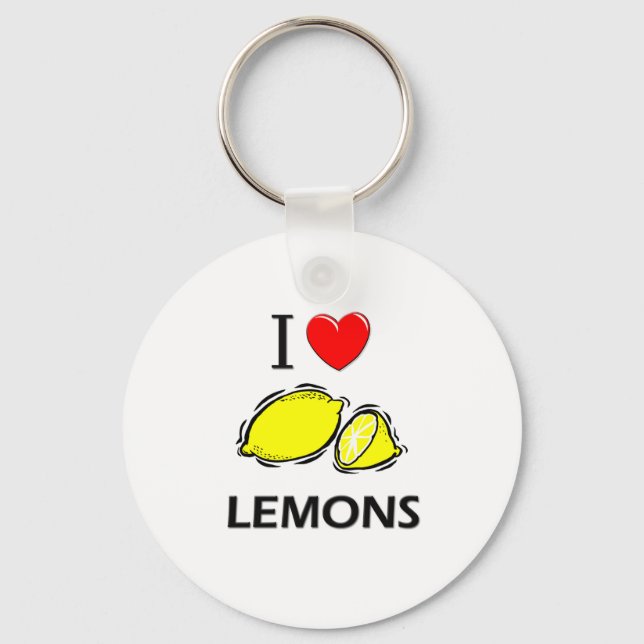 Porte-clés J'adore les citrons (Recto)