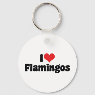 Porte-clés J'adore les flamants roses - Amoureux des flamants