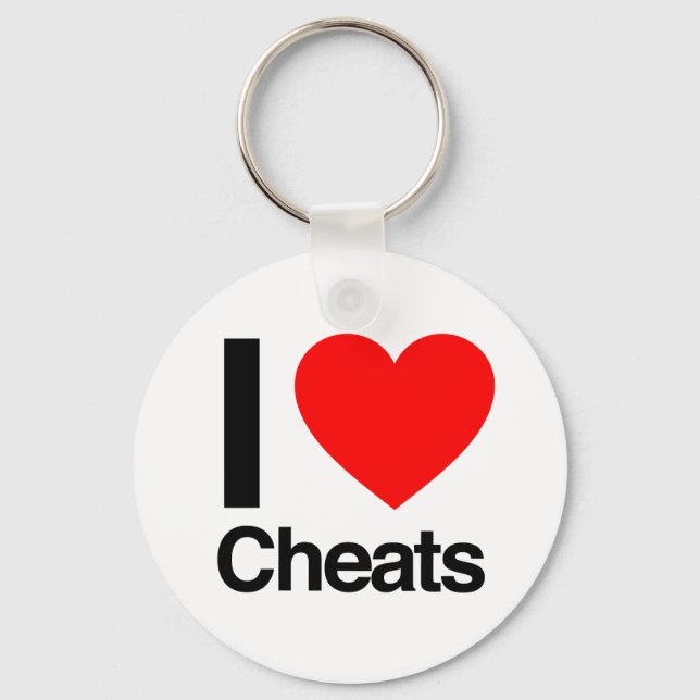 Porte-clés j'adore les tricheries (Recto)