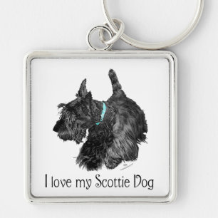 Porte-clés J'adore mon chien Scottie
