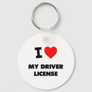 Porte-clés J'adore mon permis de conduire