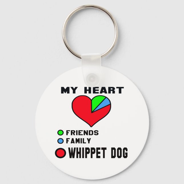 Porte-clés J'adore Whippet. (Recto)