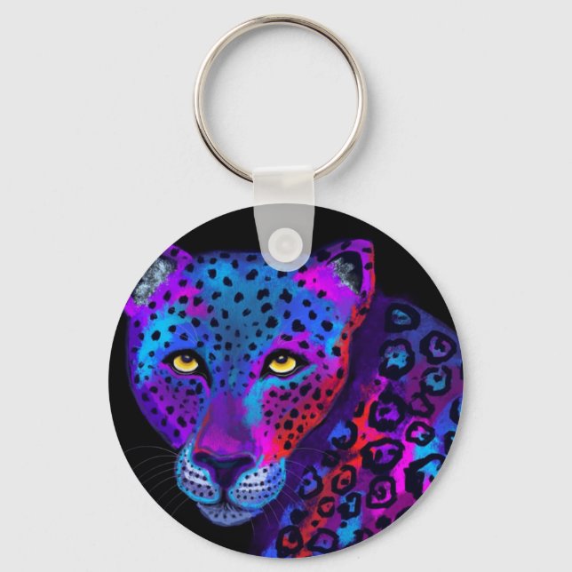 Porte-clés Jaguar coloré (Recto)