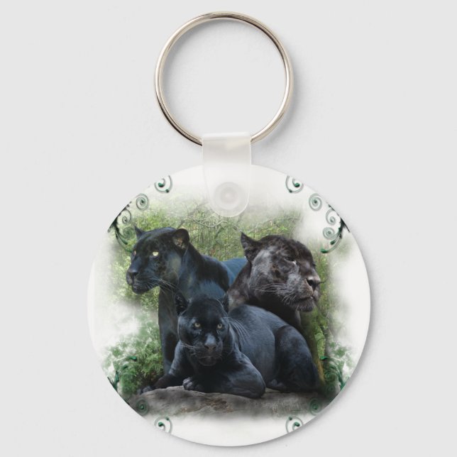 Porte-clés Jaguar noir (Recto)