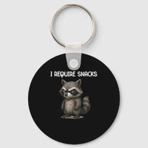 Porte-clés J'Ai Besoin De Snacks Funny Raccoon Mème Snack Amo