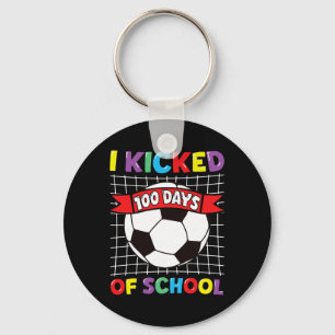 Porte-clés J'ai botté 100 jours de football scolaire pour enf