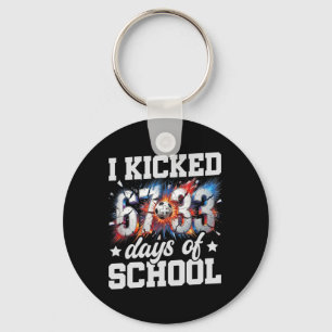 Porte-clés J'ai botté 100 jours de soccer scolaire 100e jour 