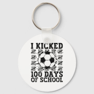 Porte-clés J'ai botté 100 jours de sport scolaire de football