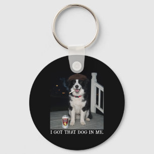 Porte-clés J'ai Ce Chien En Moi, Mème Amusant de Border Colli