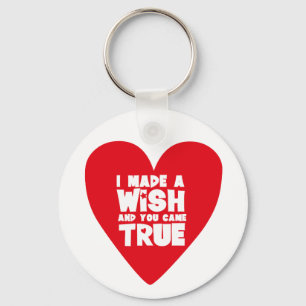 Porte-clés J'AI FAIT UN VOEUX cœur d'amour