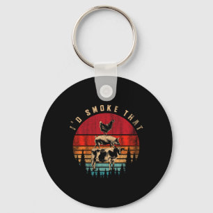 Porte-clés J'Ai Fumé Drôle Viande Fumée Barbecue Chef