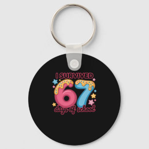 Porte-clés J'ai survécu 67 jours d'école Design mignon pour l