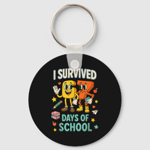 Porte-clés J'ai survécu 67 jours d'école Drôle 67 Mème Enseig