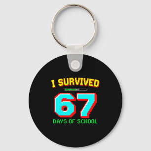 Porte-clés J'ai survécu 67 jours d'école garçons six sept mèm