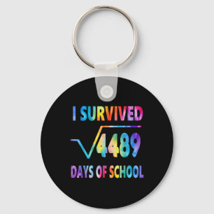 Porte-clés J'ai survécu 67 jours d'école Racine carrée 4489 M