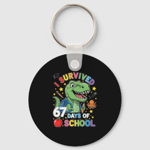 Porte-clés J'ai Survécu 67 Jours D'école Six Sept Mème Pour M