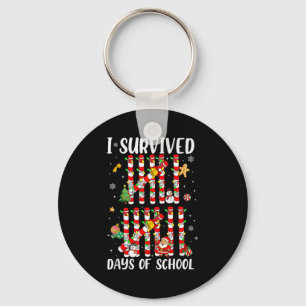 Porte-clés J'ai survécu 67 jours d'école Xmas comptage de can