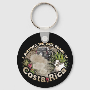 Porte-clés J'ai survécu aux routes poussières du Costa Rica