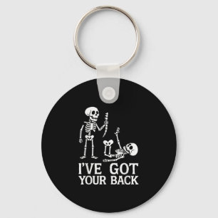 Porte-clés J'ai ton dos Costume de squelettes d'Halloween Drô