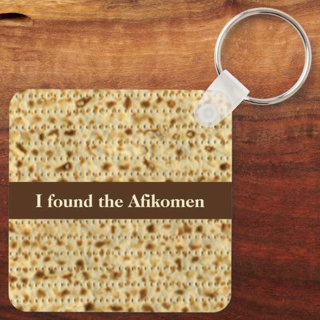 Porte-clés J'ai trouvé le Afikomen matzo Pâque  (Verso)