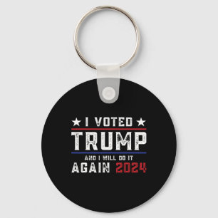 Porte-clés J'Ai Voté Trump Et Je Le Ferai De Nouveau En 2024
