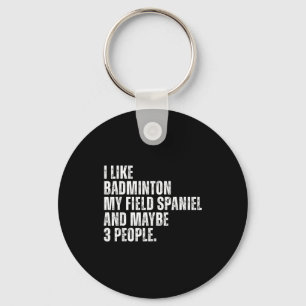 Porte-clés J'aime Amateur de Badminton Propriétaire de Spanie