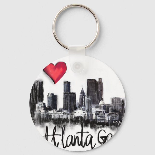 Porte-clés J'aime Atlanta (Recto)