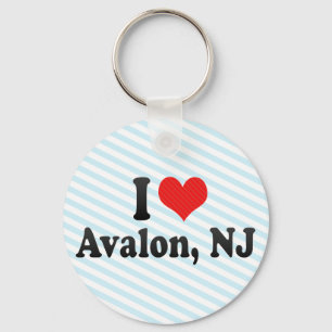 Porte-clés J'aime Avalon, NJ