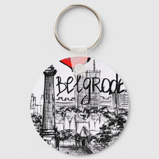 Porte-clés J'aime Belgrade (Recto)