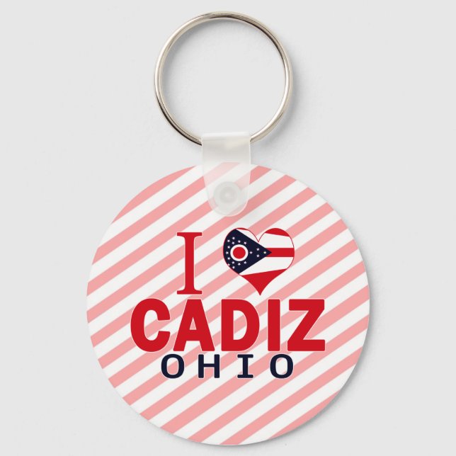 Porte-clés J'aime Cadix, Ohio (Recto)