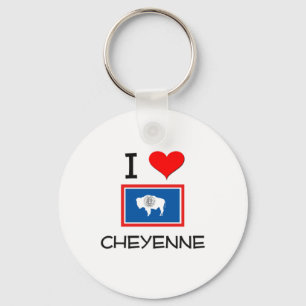 Porte-clés J'aime Cheyenne Wyoming