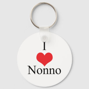 Porte-clés J'aime (coeur) Nonno