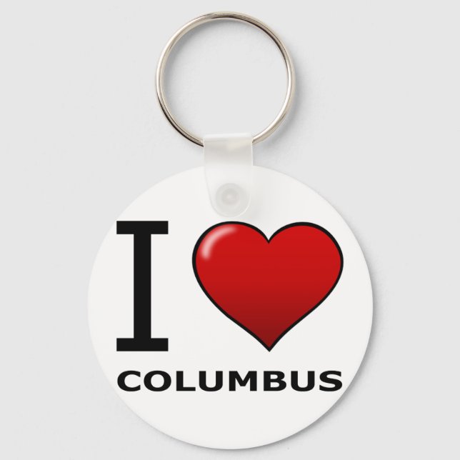 PORTE-CLÉS J'AIME COLUMBUS, GA - GÉORGIE (Recto)