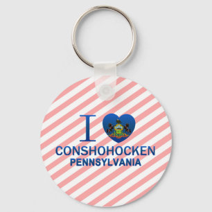 Porte-clés J'aime Conshohocken, PA