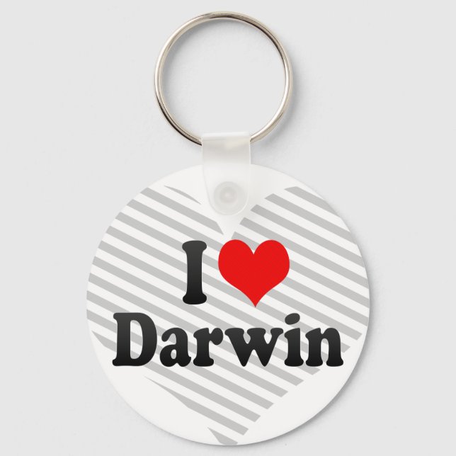 Porte-clés J'aime Darwin (Recto)