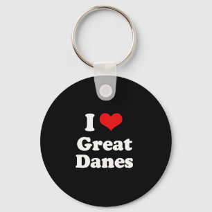 Porte-clés J'aime de grands Danois