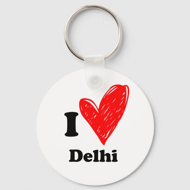 Porte-clés J'aime Delhi (Recto)
