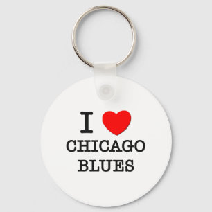Porte-clés J'aime des bleus de Chicago